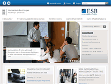 Tablet Screenshot of esb-business-school.de